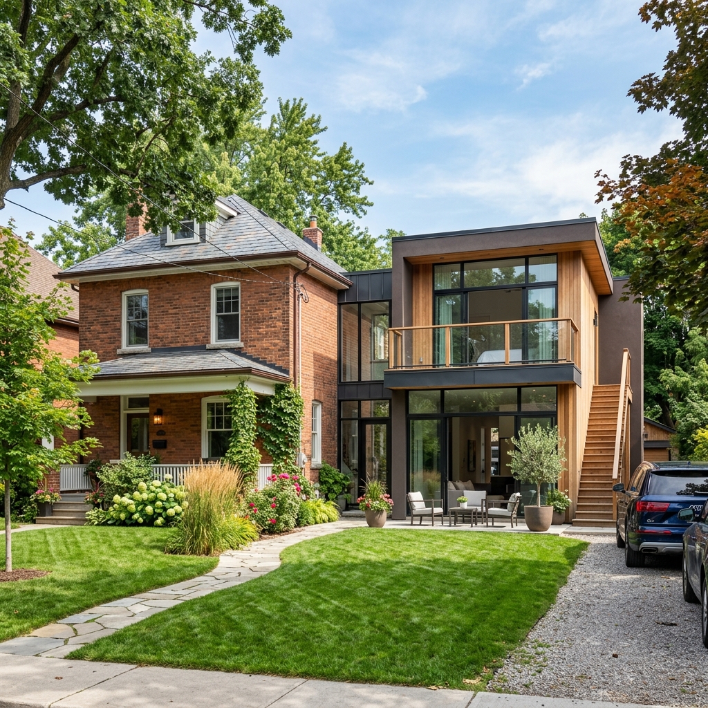 Stunning two-story home addition seamlessly integrated with the original architecture.